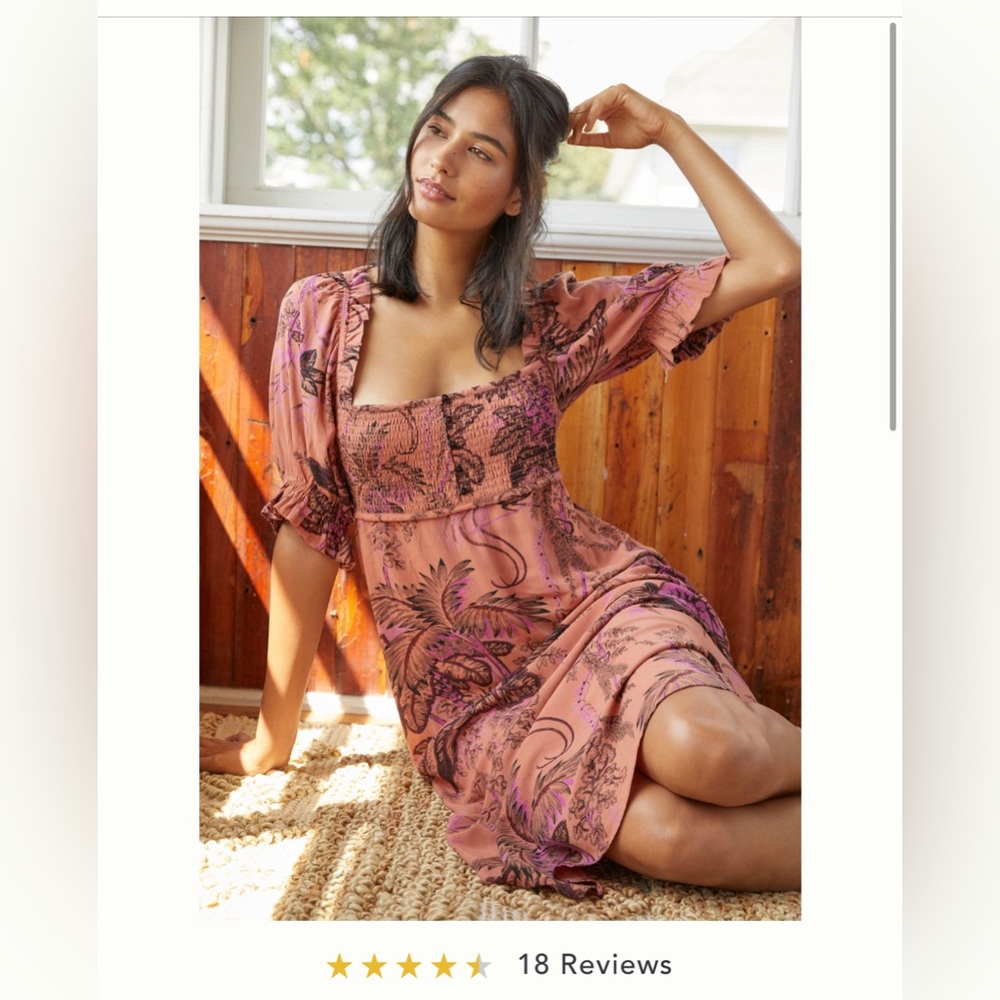 Puff-Sleeved Mini Dress